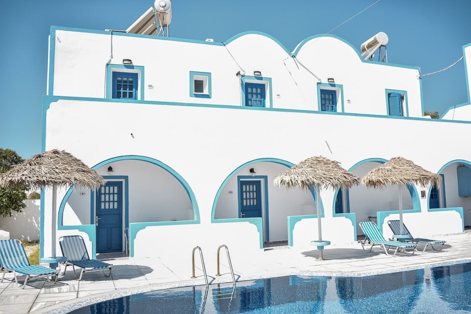 Donde alojarse en Santorini