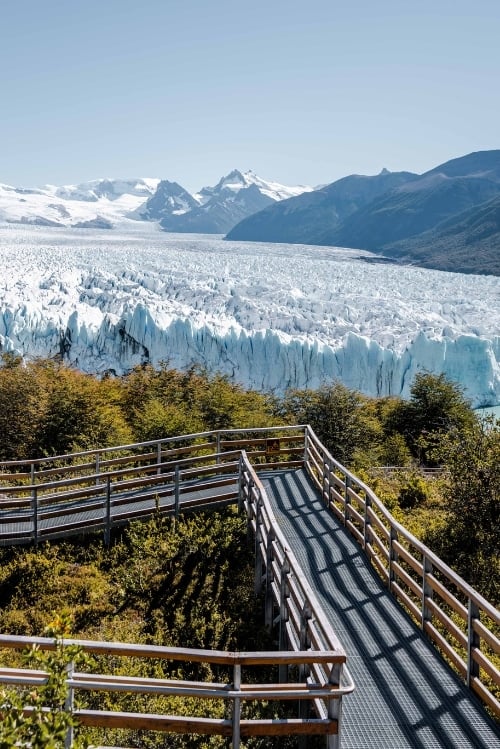 Pasarelas del glaciar Perito Moreno en El Calafate, Argentina.