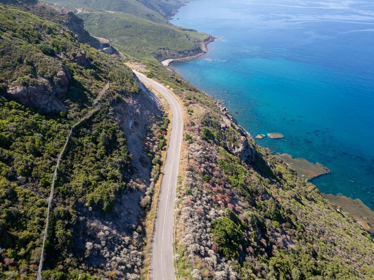 Costa oeste de Cerdeña entre Bosa y Alghero, para la guía de ruta de una semana
