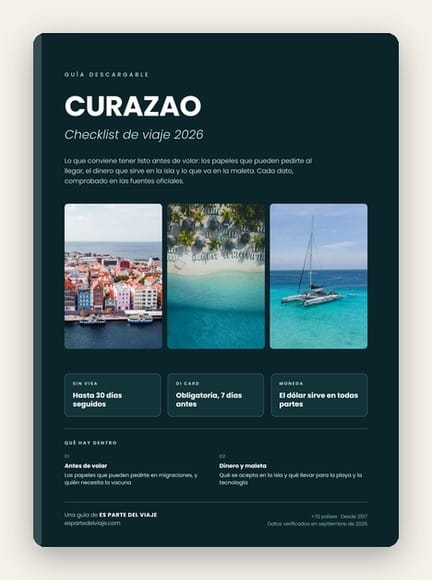 Checklist de viaje a Curazao 2026, guía en PDF de Es Parte del Viaje